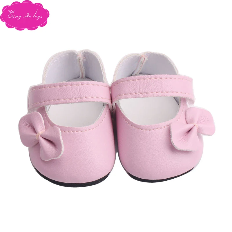 Куклы розовое платье принцессы обувь подходит 43 см baby doll и американский 18 дюймов девушки кукла обувь аксессуары g5-g66