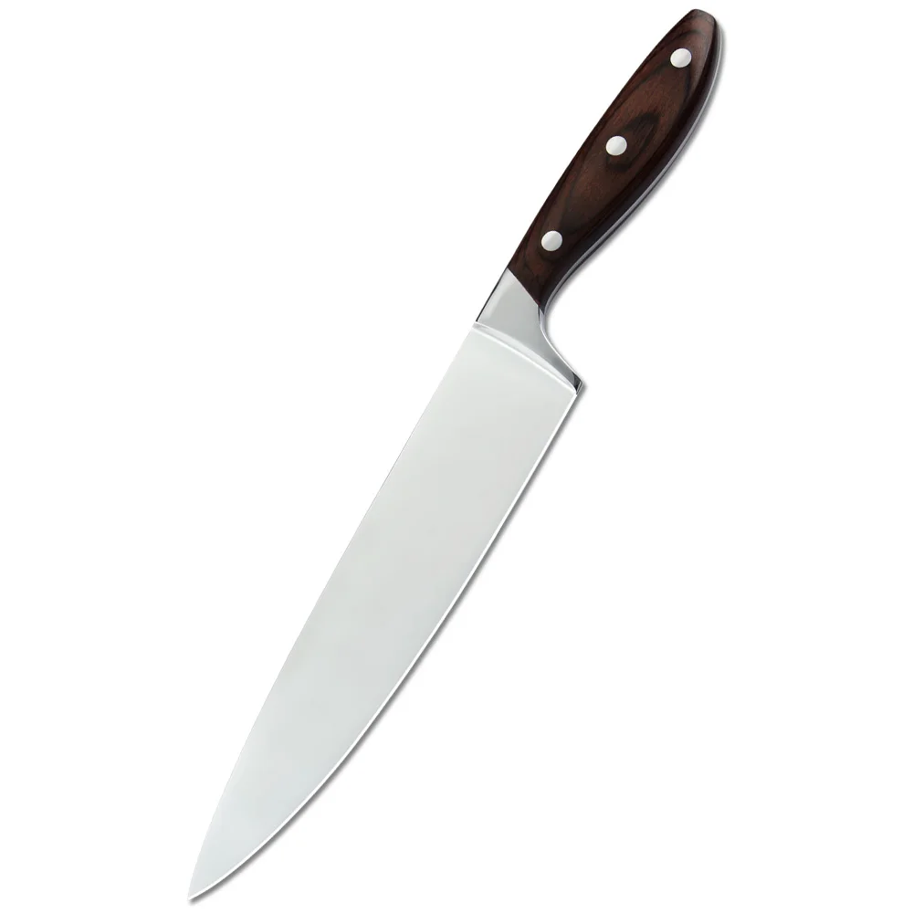 8 inch chef Дамасский Высококачественный нож шеф-повара из нержавеющей стали 3Cr13mov кухонные ножи супер острое лезвие Германия деревянная ручка для ножа кухонные инструменты - Цвет: 8 inch chef