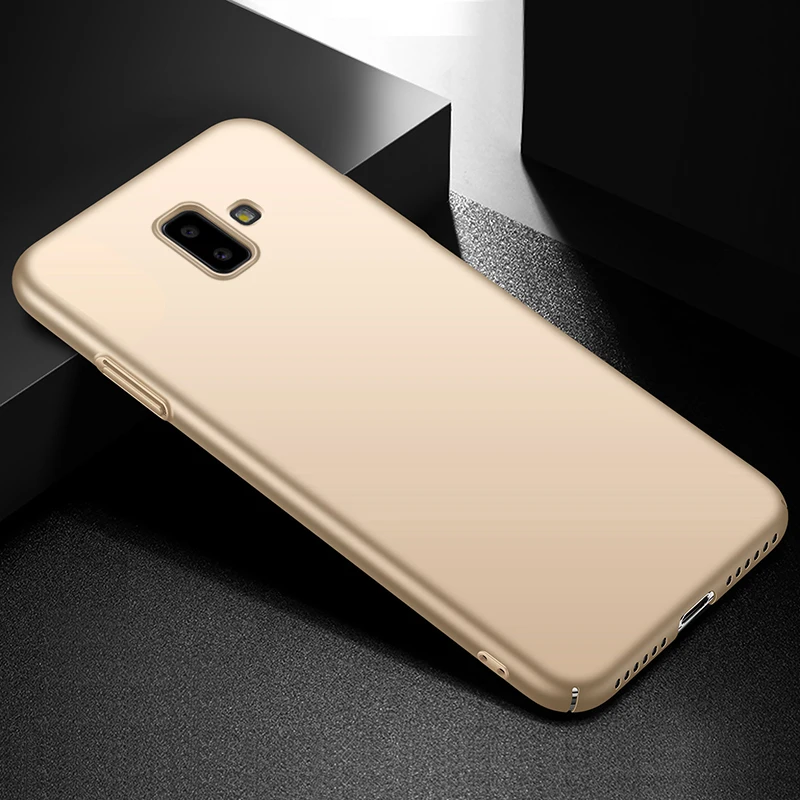 YonLinTan чехол для Samsung galaxy J6 J 6 2018 Жесткий ПК на роскошный простой матовый защитный