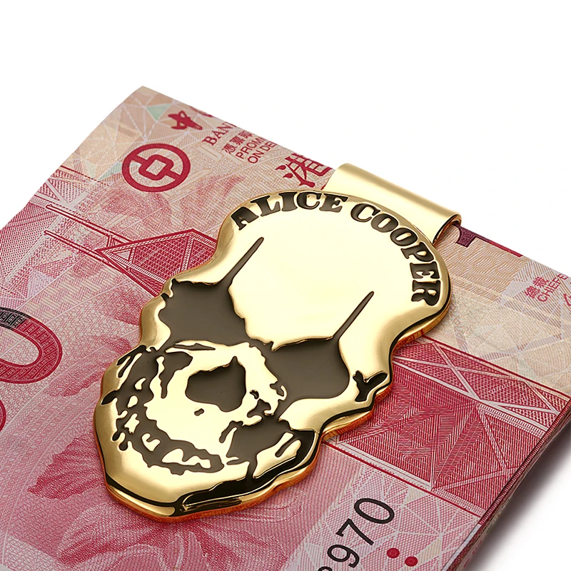 Современный роскошный бренд новинка 2020 медный череп дизайн зажим для денег