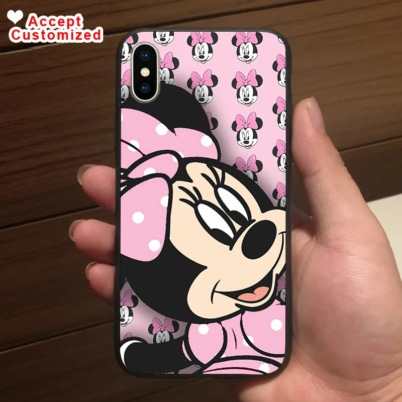 Чехол с принтом Микки для iPhone 11 Pro X XS Max XR 5 5S SE 6 6S 7 8 Plus чехол Минни для samsung Galaxy Note 8 9 10 S8 S9 S10 Plus S10E