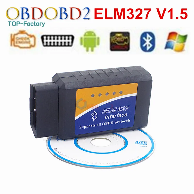 Сканер кодов ELM327 V1.5 Bluetooth с чипом PIC18F25K80 для Android/ПК/Symbian сканер v1.5 OBD2|elm327 bluetooth v1.5|auto