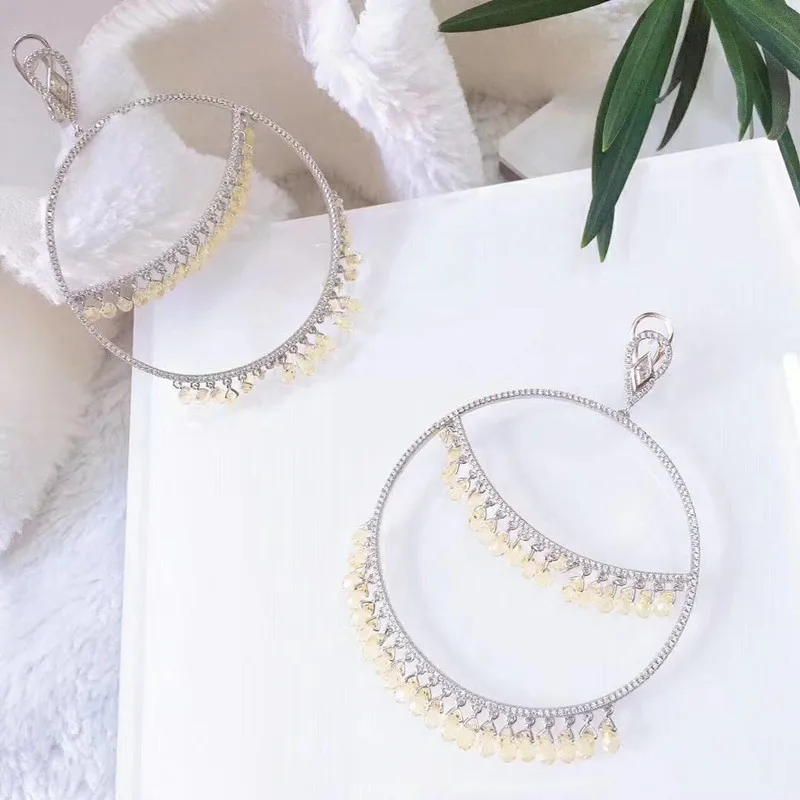 

Designer Fashion 925 Sterling Silver Jewelry 3A Cubic Zirconia Party Earring