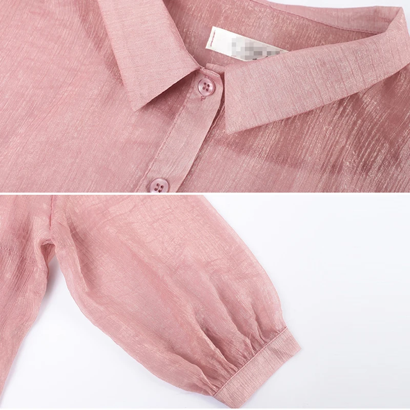 

Summer Autumn Long Cardigan Shawl Long Lantern Sleeve Transparent Split Long Mesh Cardigan Casual Coat Women Loose Shirt New