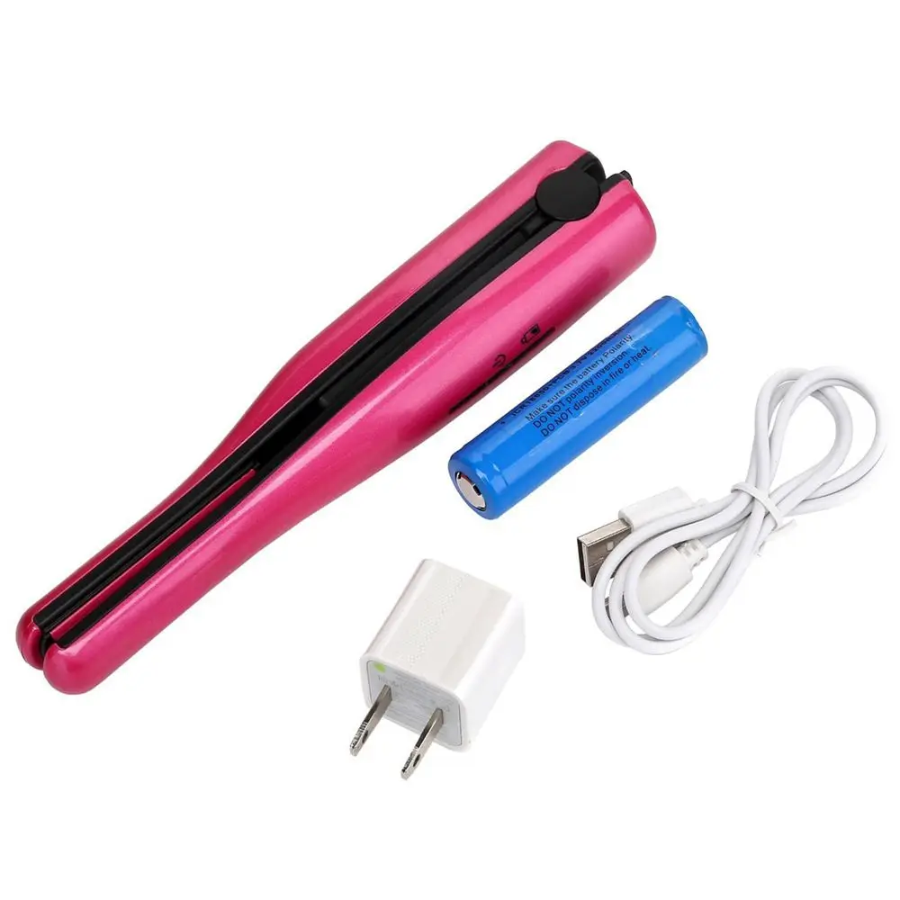 Мини утюжок с зарядкой от USB портативная беспроводная перезаряжаемая Плойка для