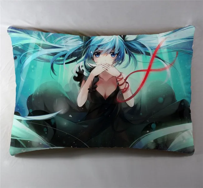 Сливовый Аниме Манга Мику Хацунэ VOCALOID 40*60 см чехол для подушки сиденья постельные принадлежности подушки 004 - Цвет: Сливовый