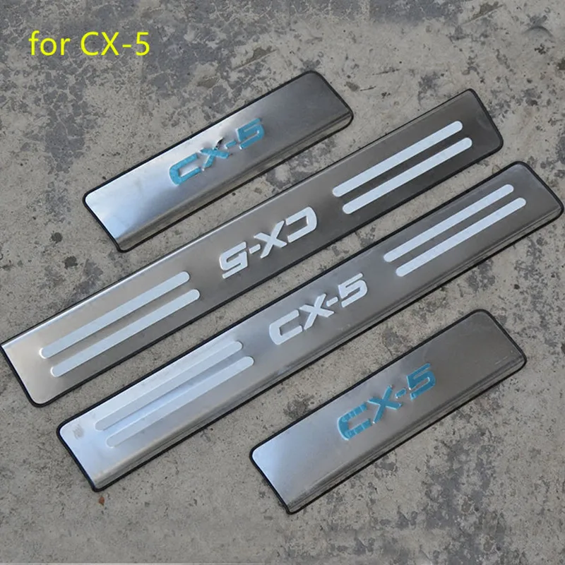 

car-covers High-quality Stainless Steel Door Sill Scuff Plate Welcome Pedal Threshold for Mazda CX-5 cx5 2013-2016 Car styling