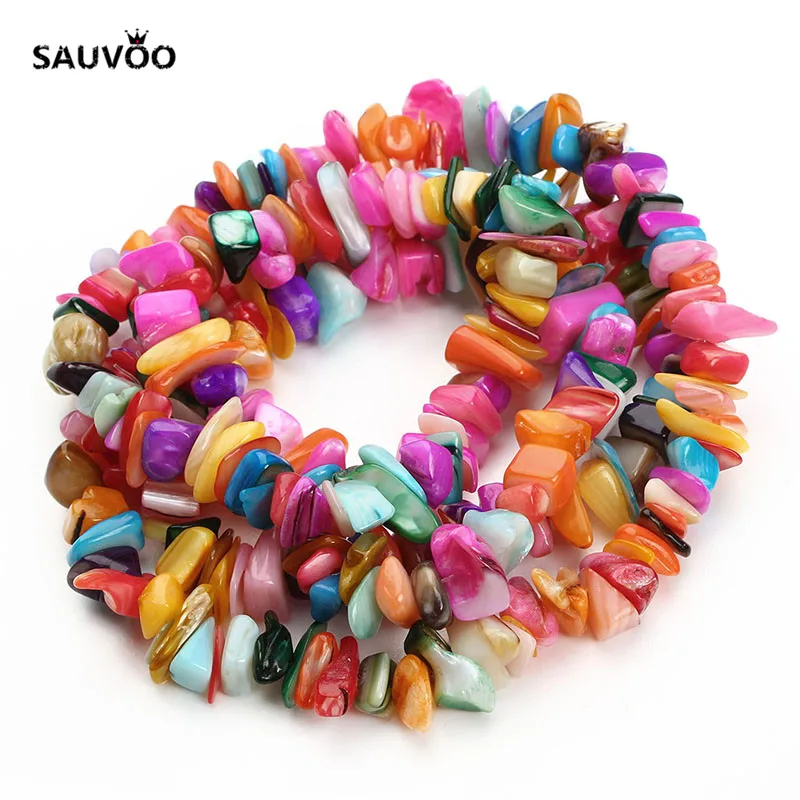 SAUVOO прибл. 80 см/31 5 дюйма зеркальные морские оболочки каменные чипсы бусины гравий