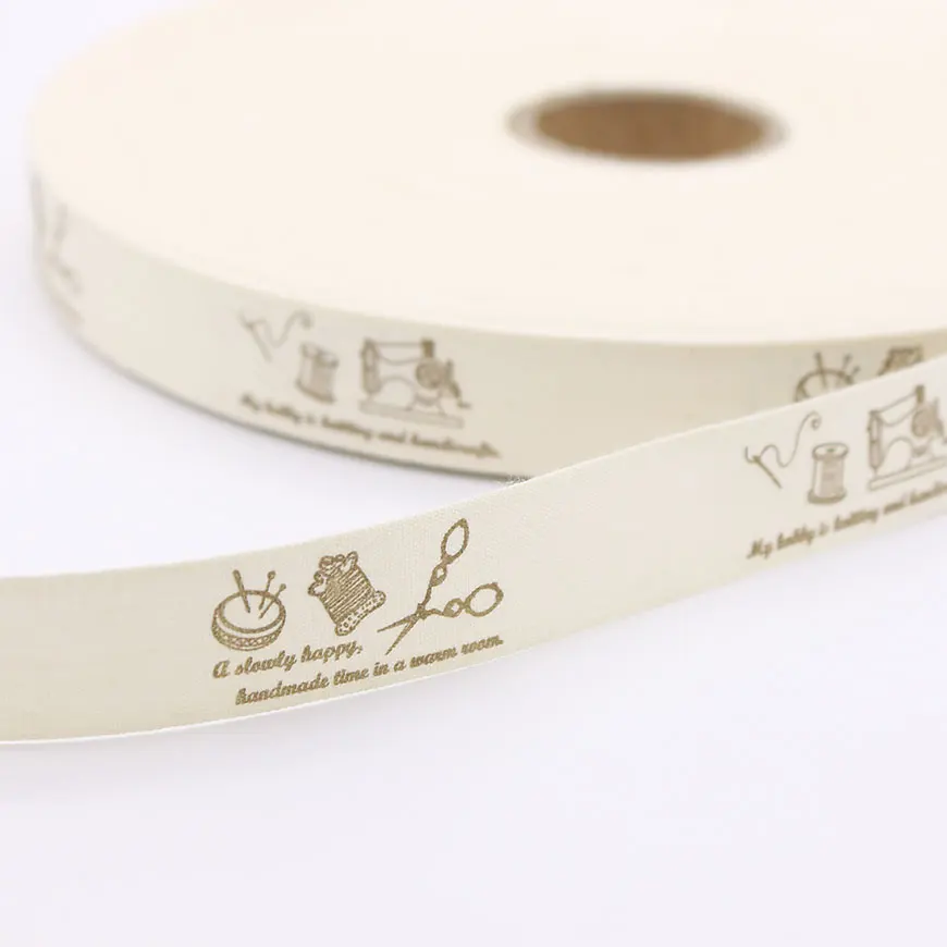 Хлопковая лента ручной работы 20 мм с принтом для рукоделия скрапбукинга шитья