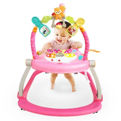 Jumping fitnessbaby walker 6-18 месяцев детская коляска Анти-опрокидывание многофункциональная детская коляска с музыкой