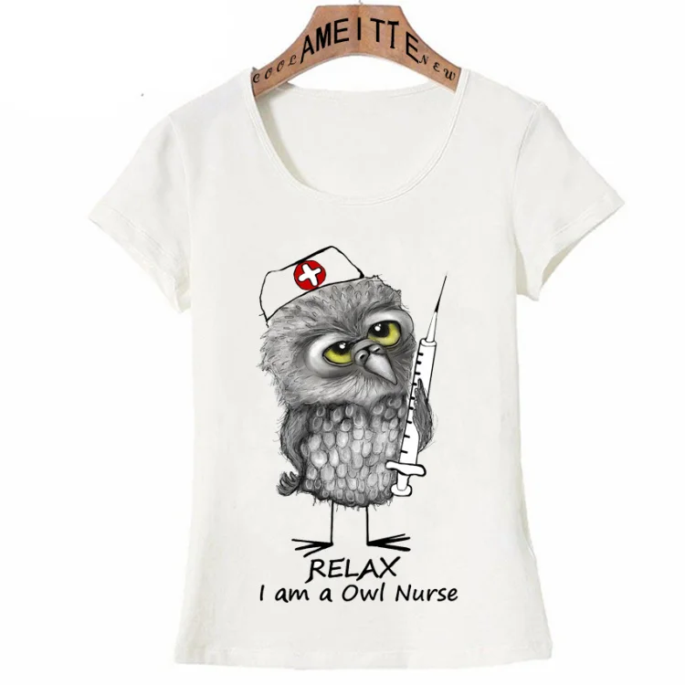 Keep calm i'm a cute Футболка с принтом "Nurse" Новая летняя популярная женская футболка милые повседневные топы с забавным мультяшным дизайном женские футболки