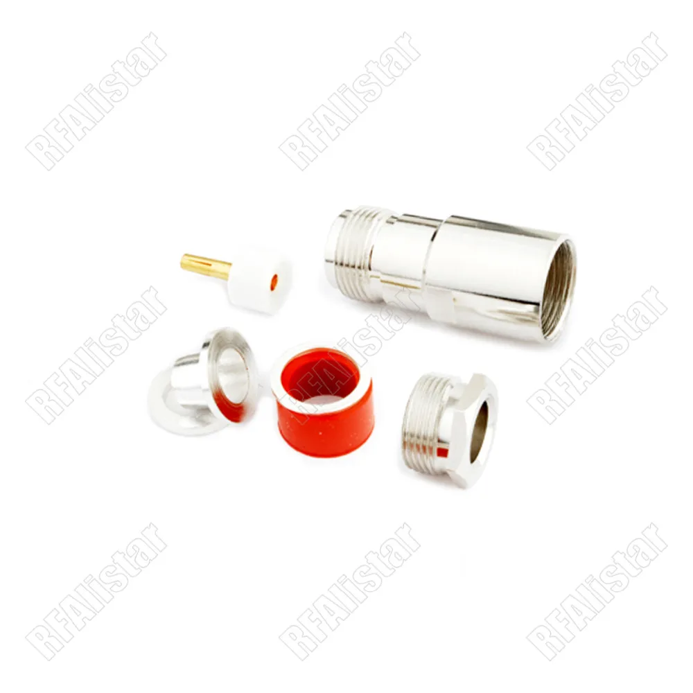 N образный женский разъем прямой коаксиальный RF для коаксиального кабеля LMR300 RG5 RG6