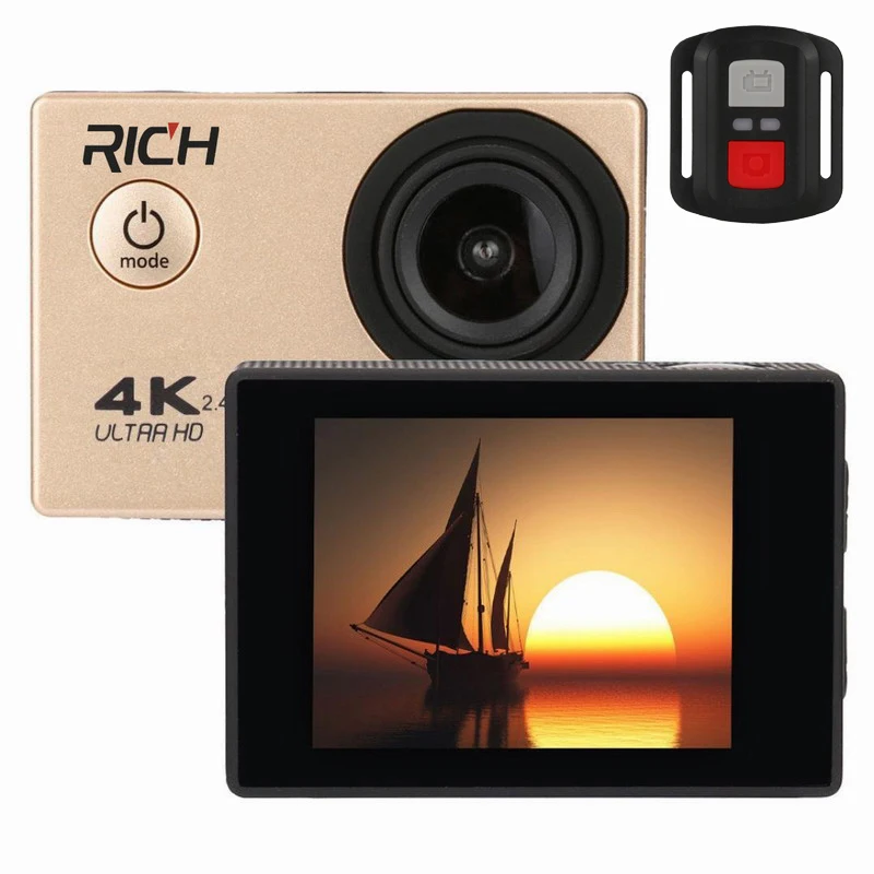 Оригинальная Экшн камера 4K F60/F60R дистанционное управление Wi Fi 2 0 ЖК дисплей 170D Len