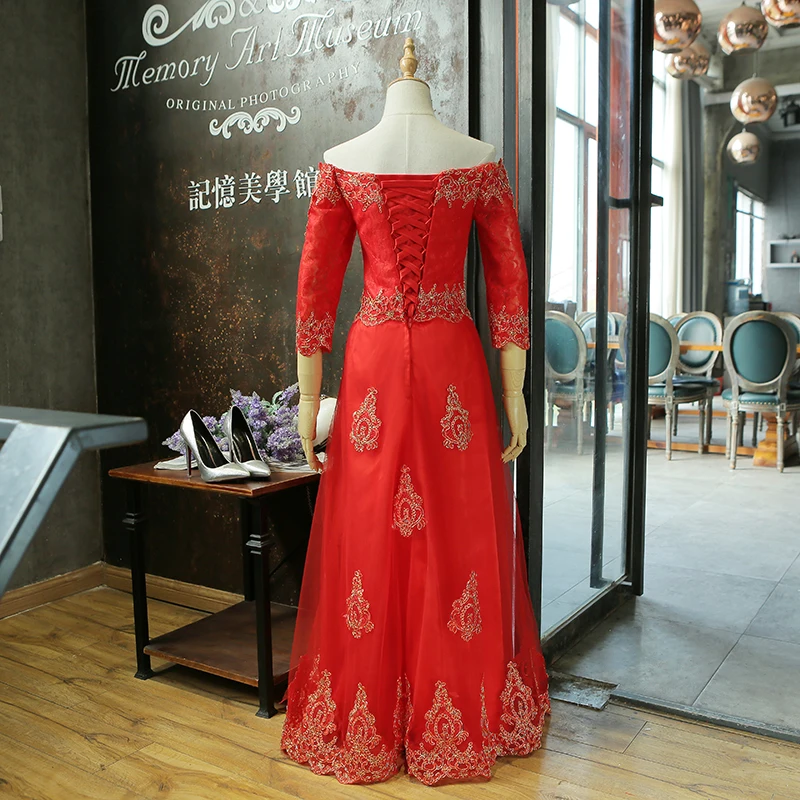 SOCCI Weekend Red Long Evening Dress 2017 Tulle Lace Floor length Formal wedding Party Dresses up back Gowns robe de soiree | Свадьбы и