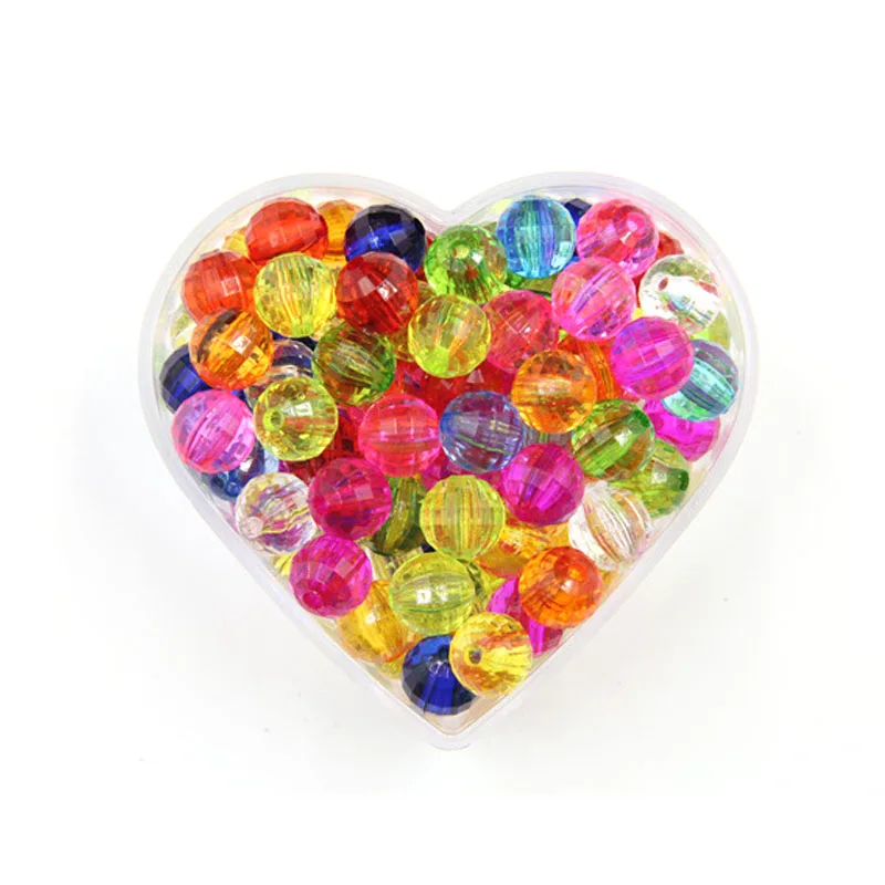 Горячая продажа DIY Смешанные акриловые граненые круглые бусины разделители