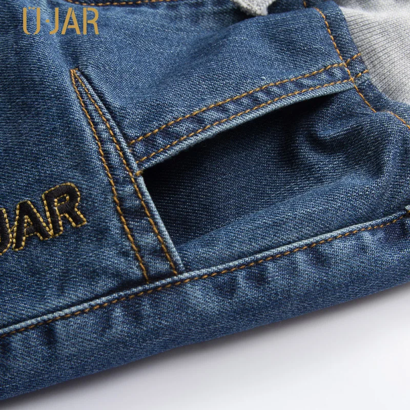 Ujar бренд мальчиков полная длина Демин Брюки школьные повседневные джинсы для