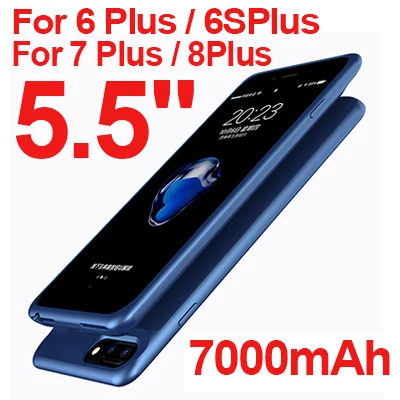 For i6p i6sp i7p I8P 5000 мАч/7000 мАч тонкий ультра тонкий чехол для телефона с аккумулятором для iPhone 6 6 s plus power Bank чехол для зарядного устройства для iPhone 6 6s 7 8 Plus - Цвет: For i6p i6sp i7p I8P