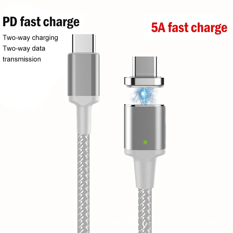 Кабель usb type-C, 1,8 м, магнитный кабель Usb C, 20 в, 5 А, кабель для быстрой зарядки и передачи данных USBC, поддержка QC PD для MacBook