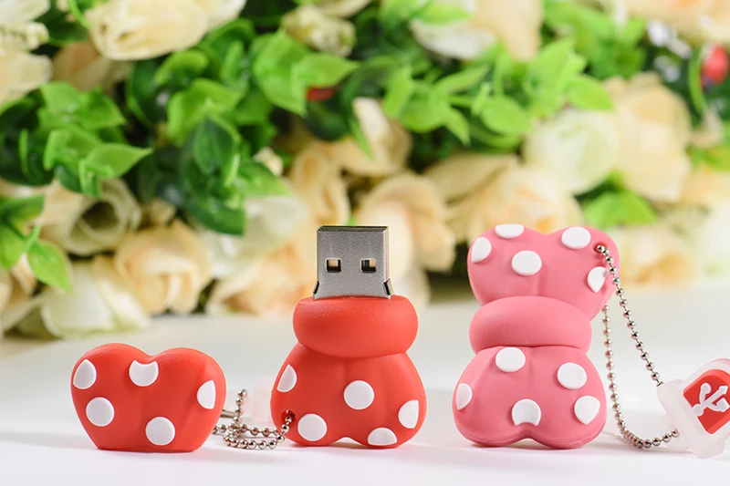 128 ГБ USB флеш-накопитель мультфильм Китти ручка с бантом диск 4 ГБ 8 ГБ 16 ГБ 32 ГБ 64 ГБ флеш-карта памяти розовый бант внешний накопитель