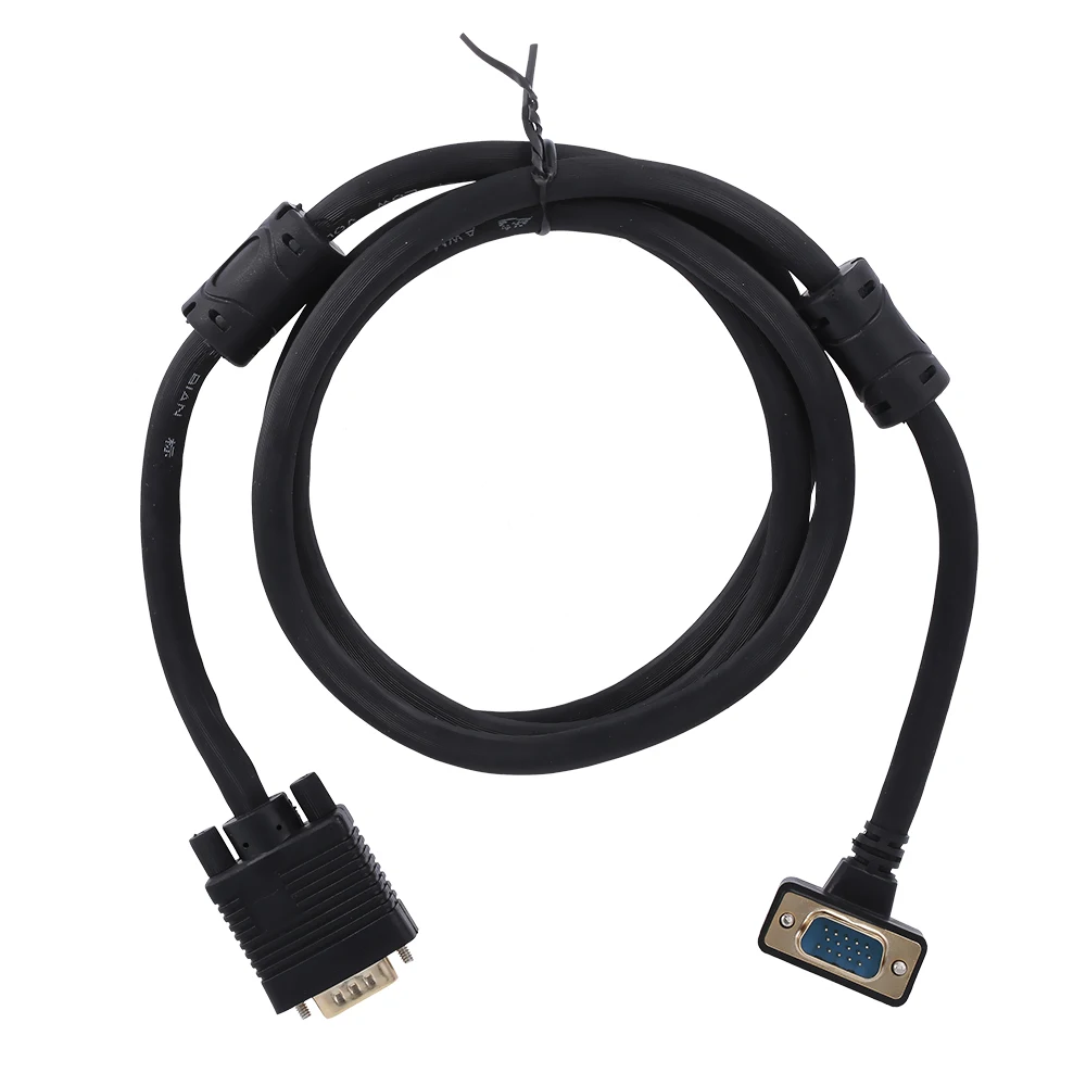 Кабель для видеопроектора VGA 3 + 9 кабель монитора проектора 15pin штырь Угловой 90