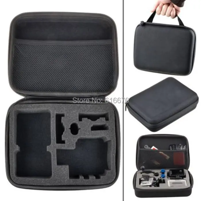 Free Shipping Middle size Travel Storage Shockproof bag Case for GoPro Hero 4/3+/3/2/1 sj4000 Action Camera Accessories | Электроника