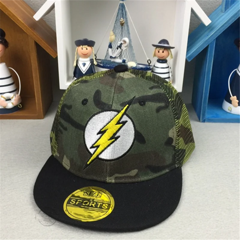 Spiderman Superman Batman Captain America logo children's embroidery hip hop hat Boy girl children baseball cap | Аксессуары для