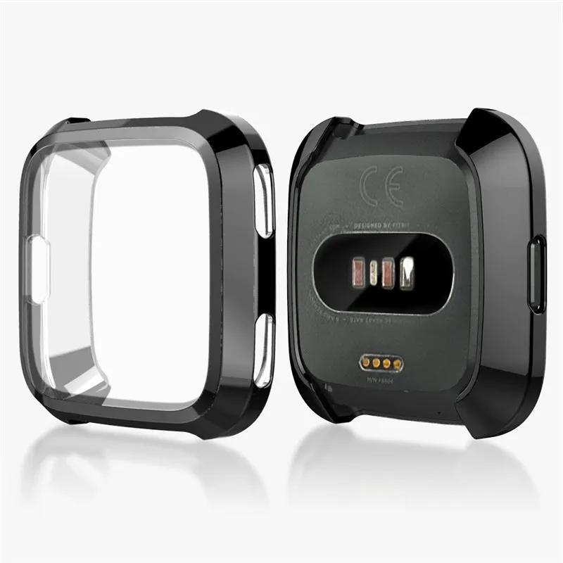 2 Покрытие+ ТПУ защитный силиконовый чехол для Fitbit Versa полная Защита экрана для Fitbit Versa чехол 61014 - Цвет: 2