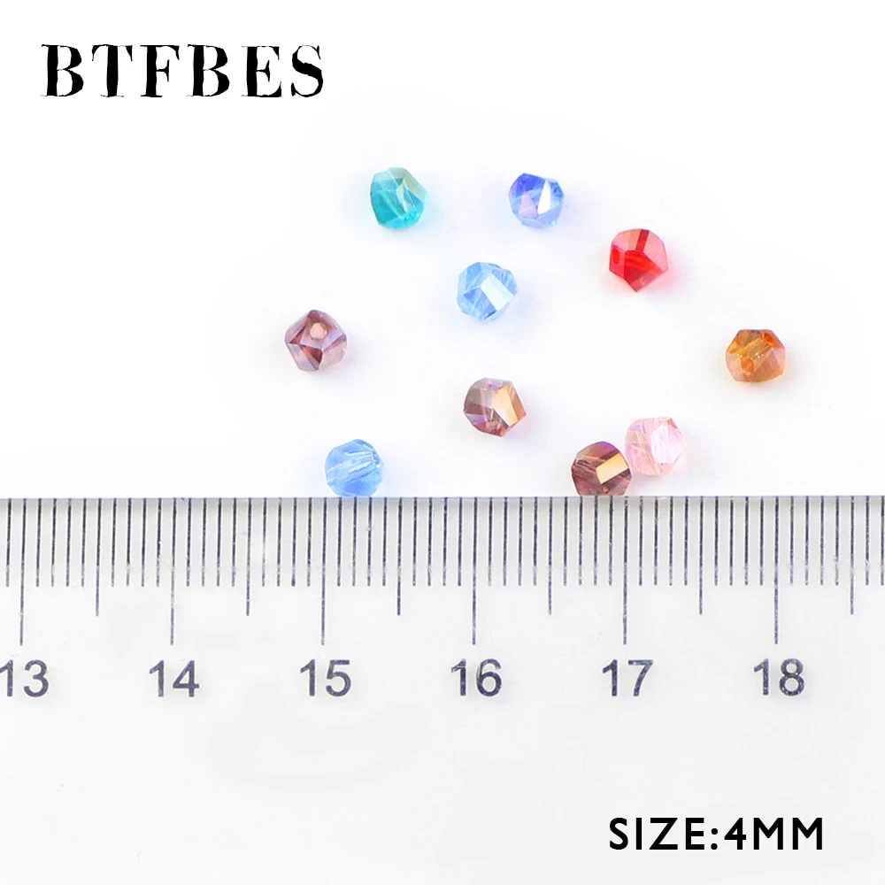 Бусины разделители из австрийского хрусталя BTFBES с огранкой 4 мм 100 шт.|4mm beads|beads for