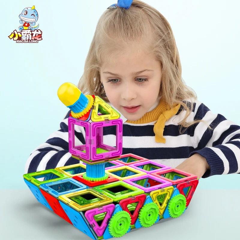 Magnetic Building Blocks 251/271/296/316/366/406pcs Big Size Triangle Square Brick designer Enlighten Bricks Toys Kids | Игрушки и хобби