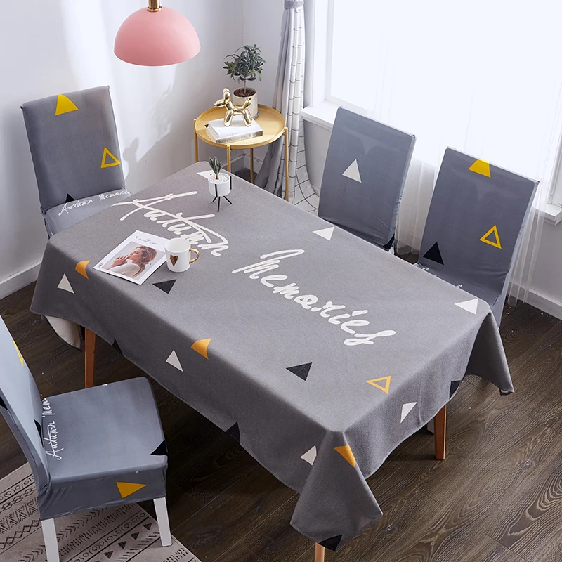 Водонепроницаемая скатерть в скандинавском стиле прямоугольная для дома кухни