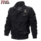 Мужская куртка-бомбер в стиле милитари, хлопковая тактическая армейская куртка, Повседневная летная куртка ВВС, размера плюс, M-6XL, 2020