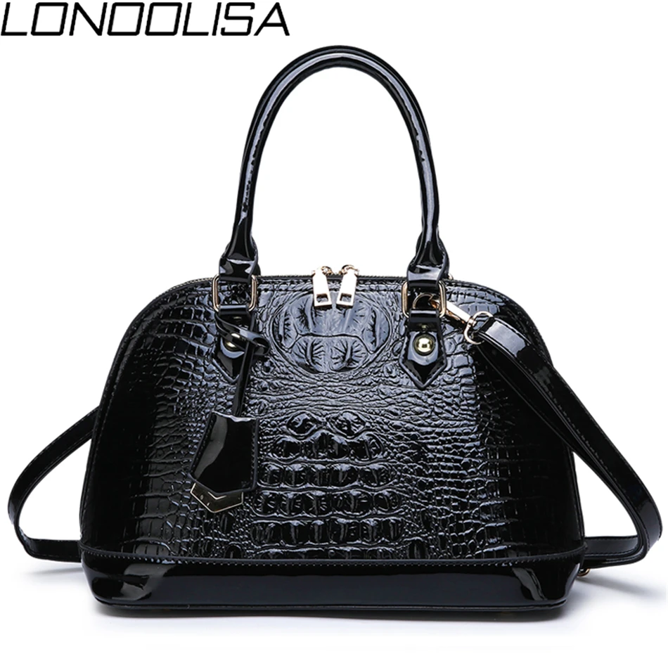 LONOOLISA модные сумки с аллигатором для женщин 2019 роскошные женские дизайнерские на