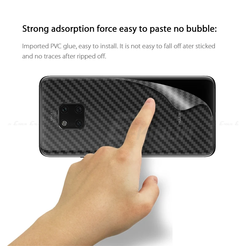 Задняя крышка из углеродного волокна для защиты экрана Huawei Mate 40 40E 30 30E RS 9 10 20 20X X Lite
