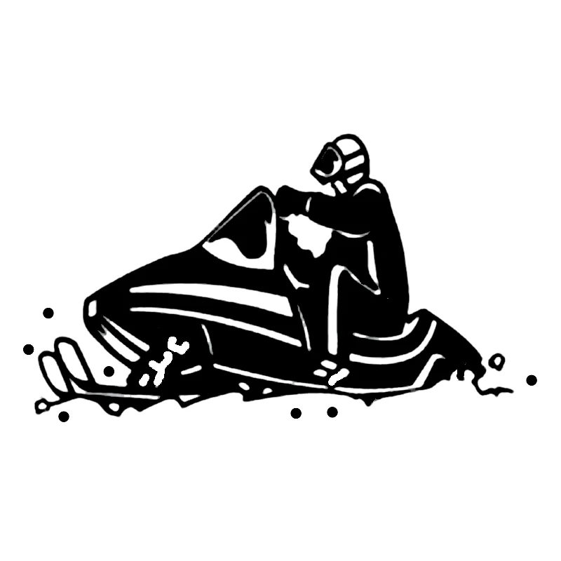 

18CM*10CM Interesting Jet Skiing Extreme Sports Silhouette Car Sticker Decoration Rear Window Car Sticker Body Decals