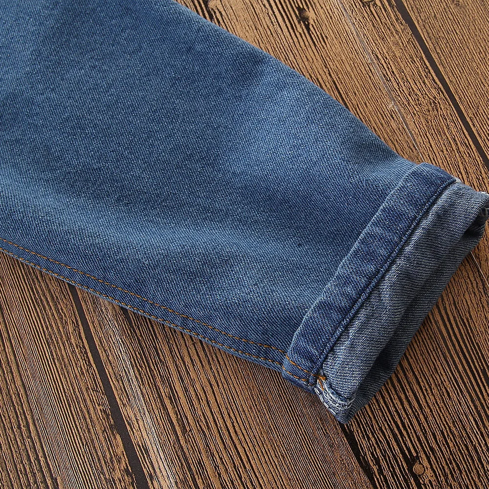 Джинсы для маленьких мальчиков детские штаны с дырками повседневные джинсы