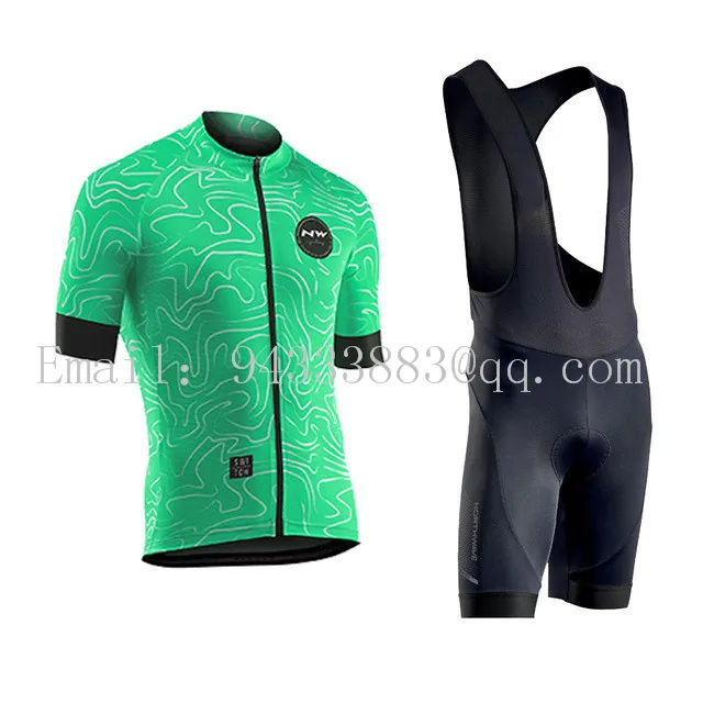 06 Northwave new style cycling set men bike jersey bib shorts roupa ciclismo summer sports bicycle equipment triathlon suit - Цвет: 06