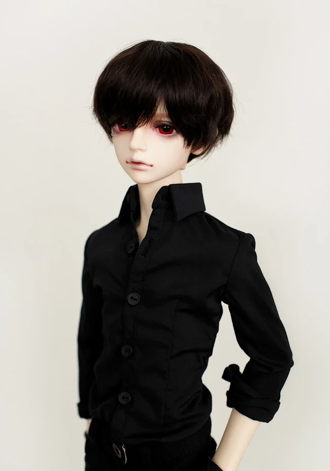 Фото Bjd Кукла одежда костюм черная рубашка + брюки 1/4 1/3 может быть настроен Размер №5