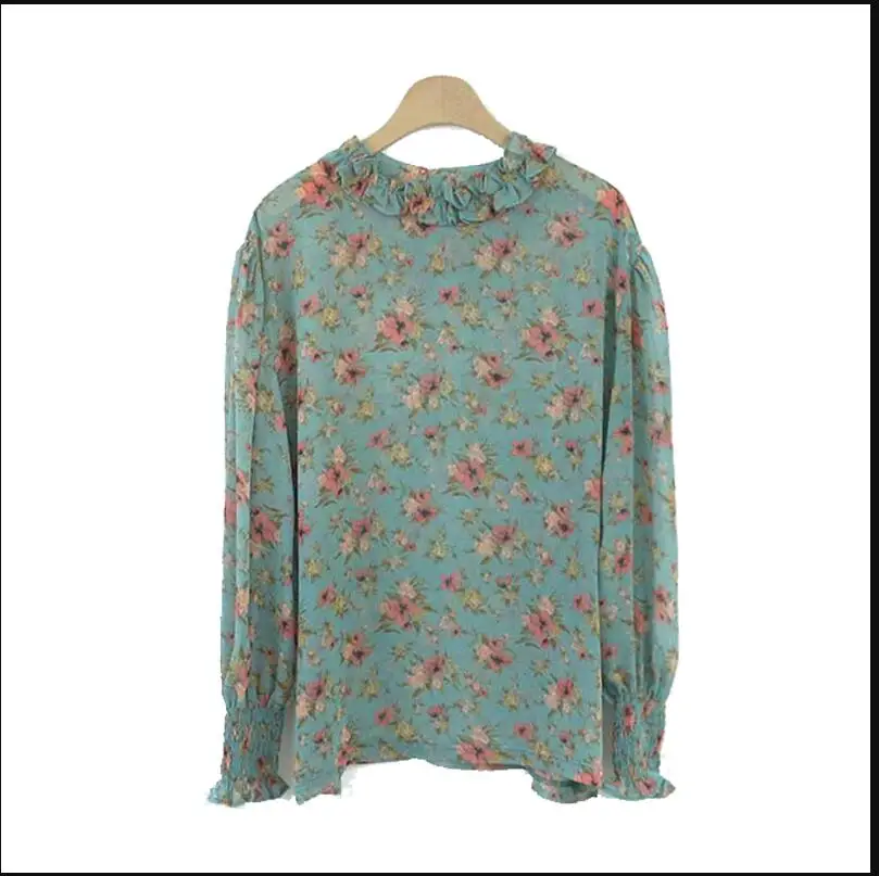 Шифоновые блузки рубашки Женский Топ одежда в японском и корейском стиле красный