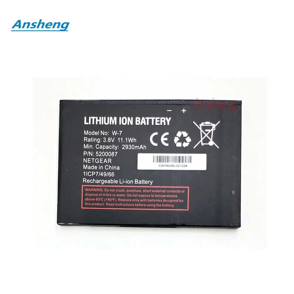 Ansheng высокое качество 2930mAh W7 W 7 Аккумулятор для NETGEAR aircard AC790S AC810S мобильный