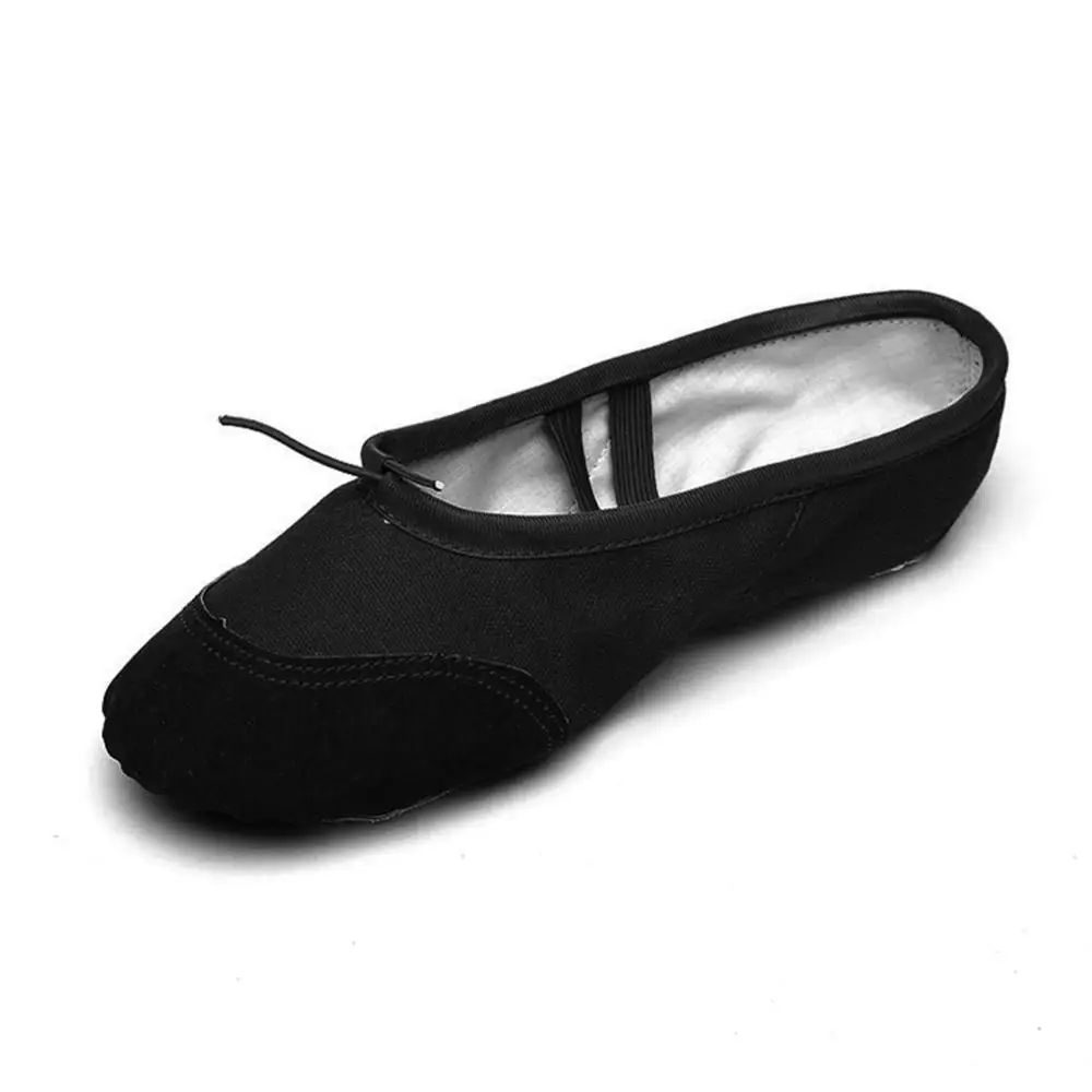 black1 Высокое качество,, для девочек и женщин, мягкая подошва, дышащая, с кожаным наконечником балетная обувь для танцев, удобная, дышащая, для фитнеса - Цвет: black1