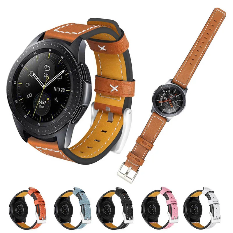 Новый кожаный браслет спортивный ремешок для Samsung Galaxy SM-R810 часы M42mm L46mm @ JH |