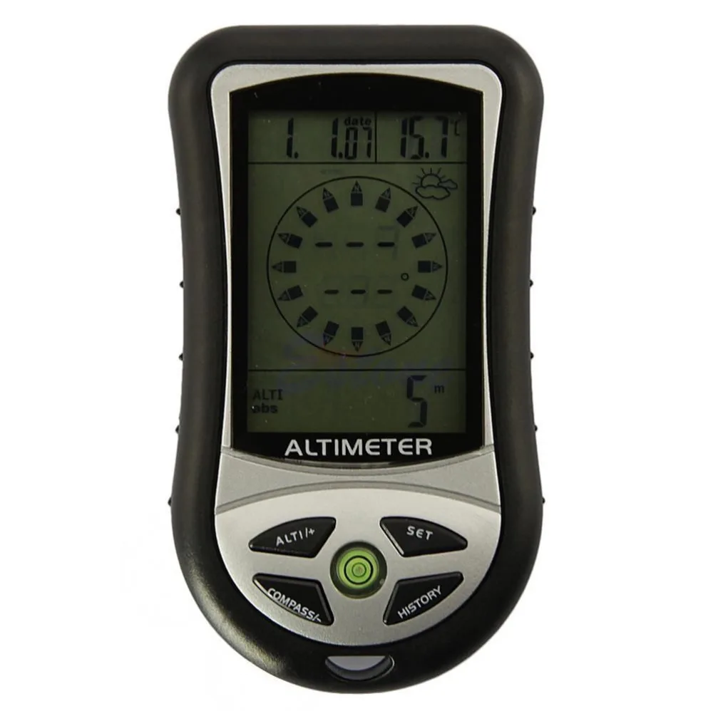 Цифровой 8 в 1 ЖК компас барометр высотомер термометр часы календарь цифровой +