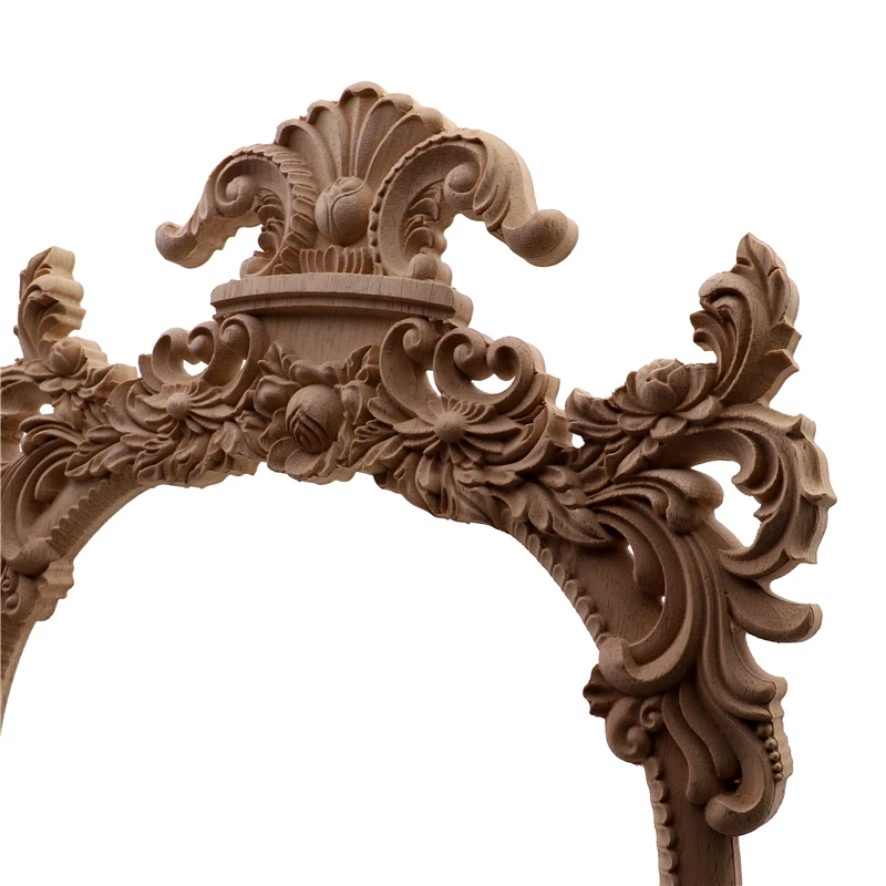 VZLX резьба по дереву угловая наклейка деревянная аппликация рама настенная дверь