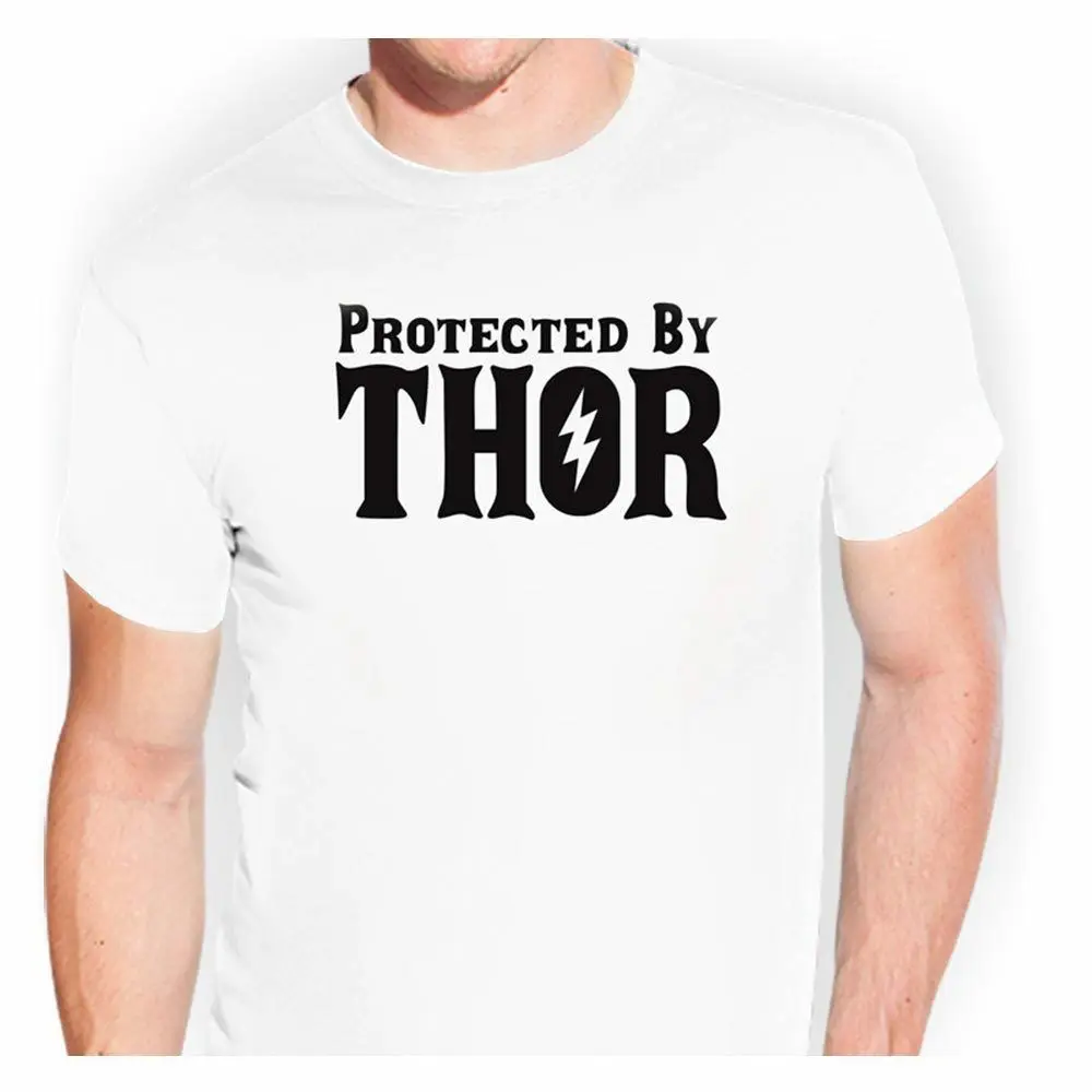 Защищены футболка с надписью Thor Стикеры наклейка бомбой|Мужские футболки| |