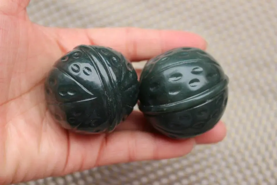 Натуральный нефрит и грецкий орех рукоятка игральные части Wenwan каменные кусочки