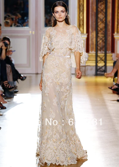 2013 Zuhair Murad Lace Dresses Sexy Evening With Shawl Long Prom ZH118 | Свадьбы и торжества