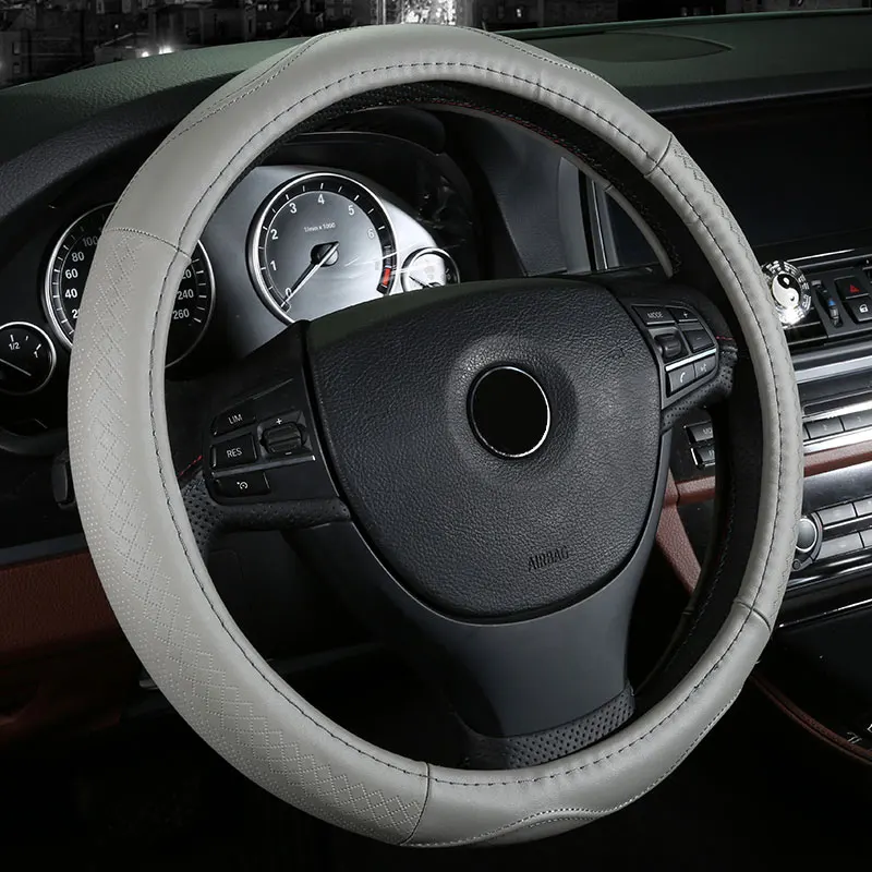 Чехол рулевого колеса автомобиля из натуральной кожи автомобильные аксессуары