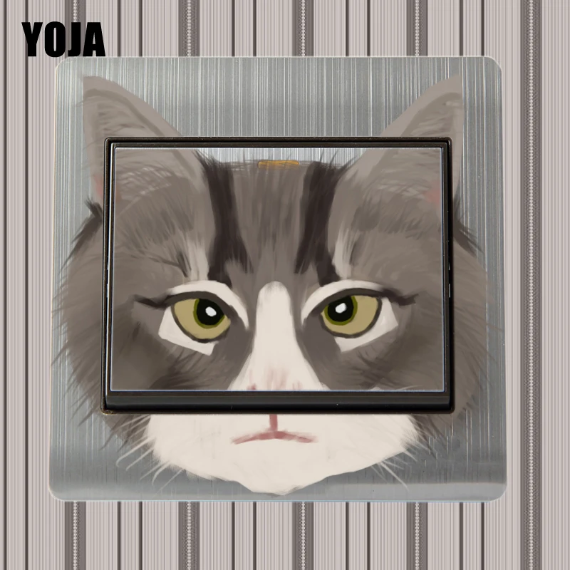 YOJA Наклейка на стену с головой кота художественные наклейки для детской комнаты