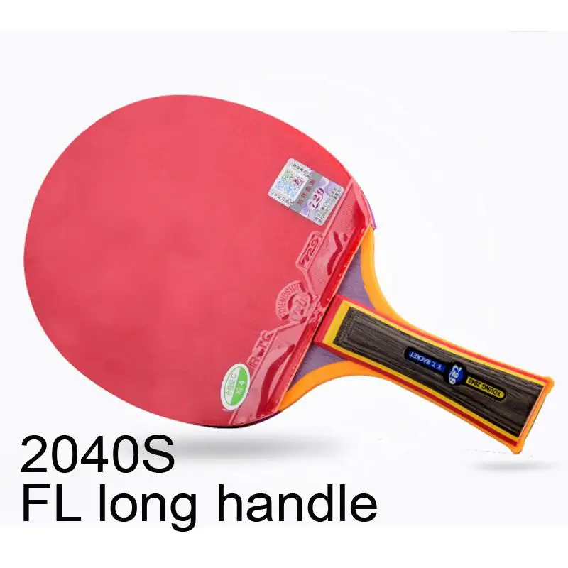 FL long handle Оригинальная 729 готовая ракетка yong 2040S ракетка для настольного тенниса быстрая атака с петлей Высокая скорость стиль один чехол один мяч ракетка - Цвет: FL long handle