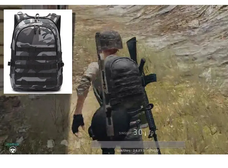 Рюкзак для игры PUBG, мужские школьные сумки, Mochila Pubg, Battlefield infant, камуфляжный рюкзак для путешествий, холщовый рюкзак с зарядкой через usb, косплей